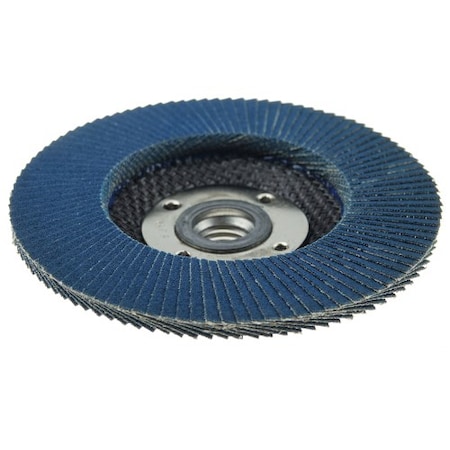 Weiler 4-1/2" Tiger Disc Abrasive Flap Disc, Flat (TY27), 120Z, 5/8"-11 UNC 50699